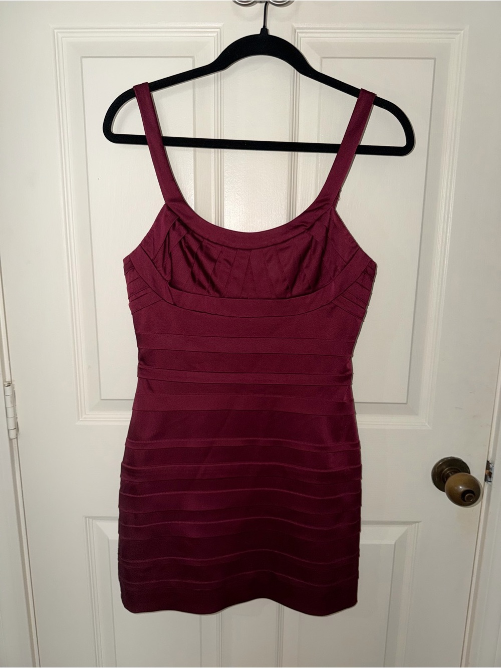 BCBGMaxAzria Wine Bandage Mini Dress
